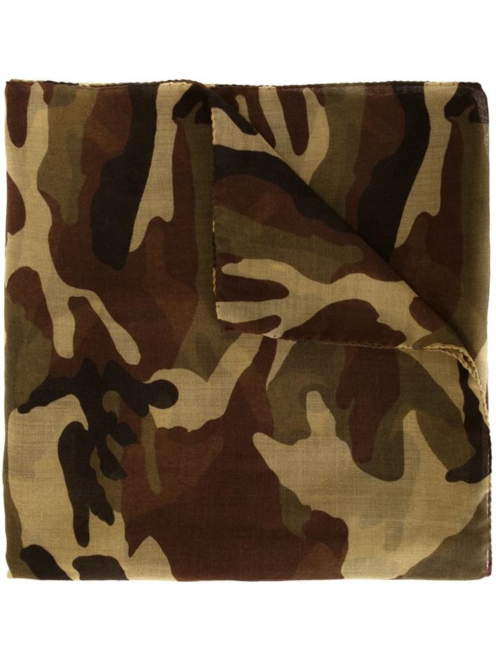 Saint Laurent Camouflage Scarf