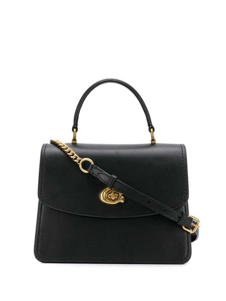 Coach Twist-lock Satchel Bag - Black
