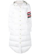 Thom Browne 4-bar Down Filled Shirtdress - White