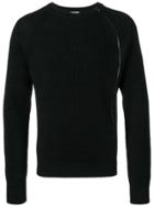 Lanvin Side Zip Sweater - Black