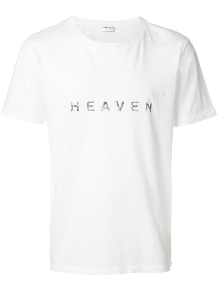 Saint Laurent Heaven Print T-shirt - White