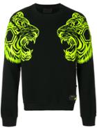 Philipp Plein Tiger Print Sweatshirt - Black