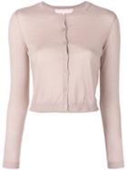 Red Valentino - Long-sleeve Cardigan - Women - Silk/polyamide/cashmere - Xs, Pink/purple, Silk/polyamide/cashmere