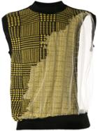 Cmmn Swdn Fedde Jacquard Knitted Vest - Yellow