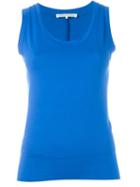 Stefano Mortari Plain Tank Top, Women's, Size: 42, Blue, Viscose/spandex/elastane