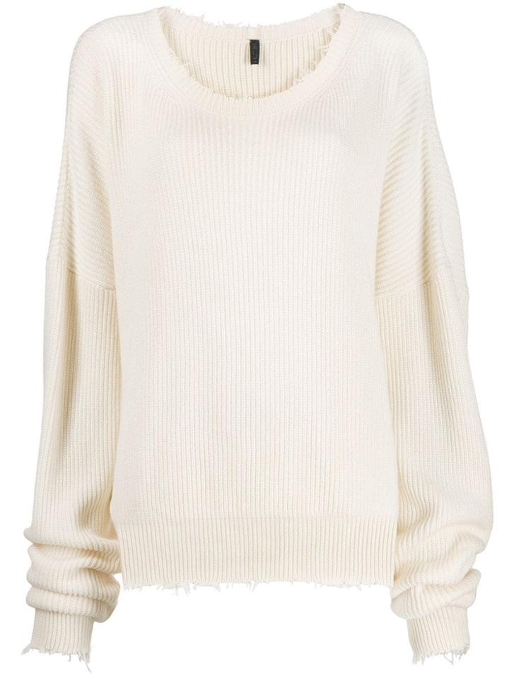Unravel Project Distressed & Loose Knit Sweater - White
