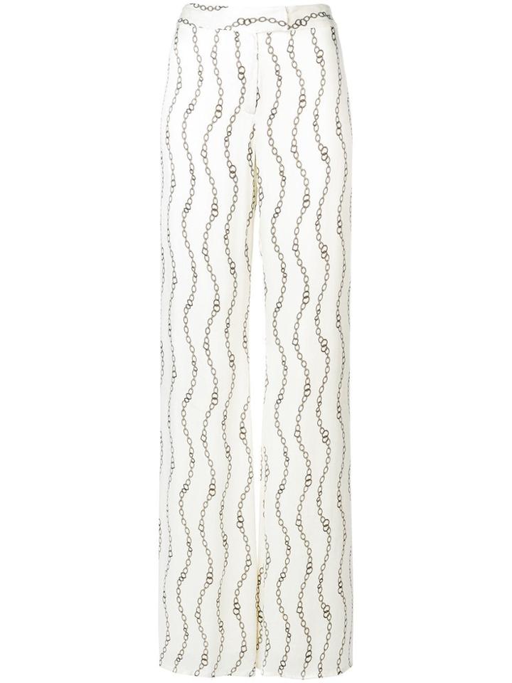 Alexis Patterned Flared Trousers - Neutrals