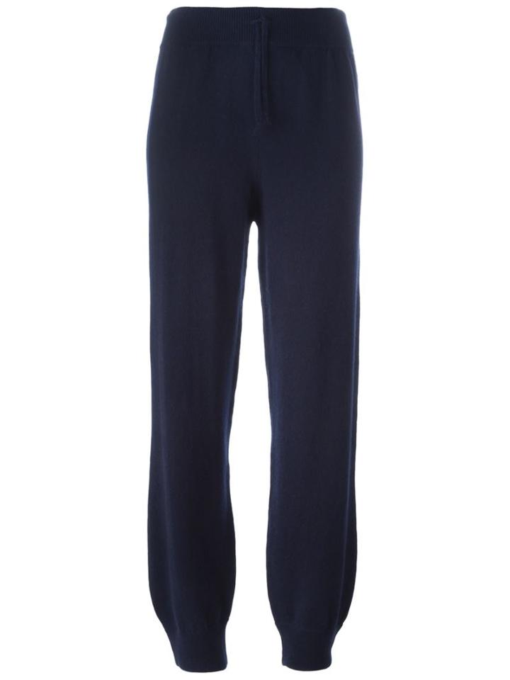 Liska Cashmere Track Pants, Women's, Size: Large, Blue, Cashmere