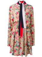 Msgm Floral Print Dress, Women's, Size: 42, Silk