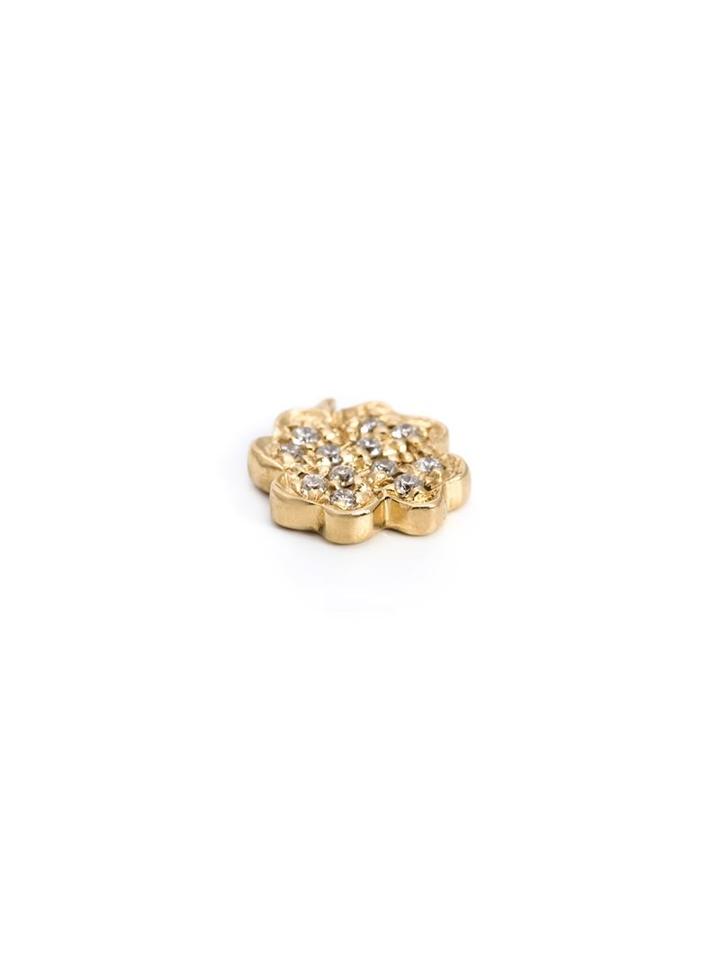 Loquet Luck Four Leaf Clover Charm, Women's, Metallic, Gold/diamond