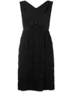 William Vintage Fringed Fitted Dress - Black