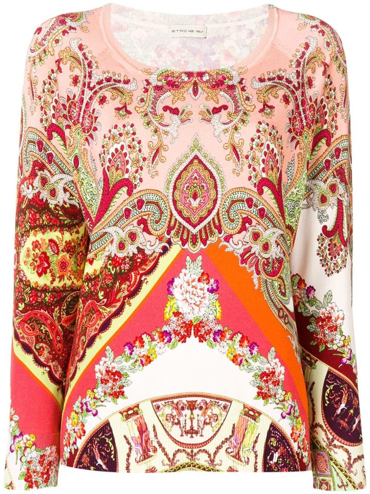 Etro Mix Paisley Top - Pink