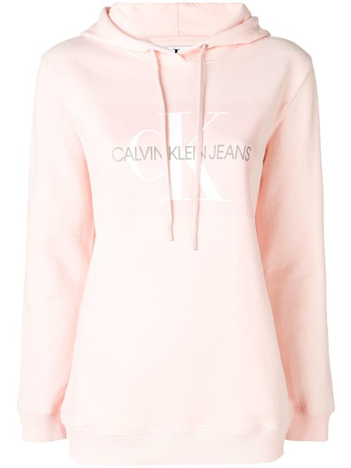 Calvin Klein Jeans Logo Print Hoodie - Pink