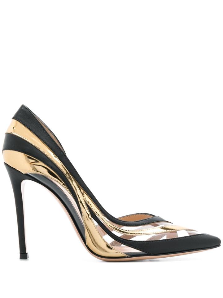 Gianvito Rossi Wavy Design Pump Shoes - Black