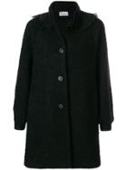 Red Valentino Frill Trim Coat - Black