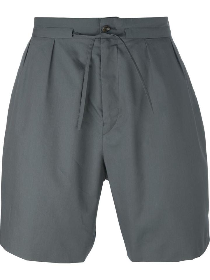 Ports 1961 Light Poplin Shorts, Men's, Size: 48, Grey, Cotton/silk/cupro