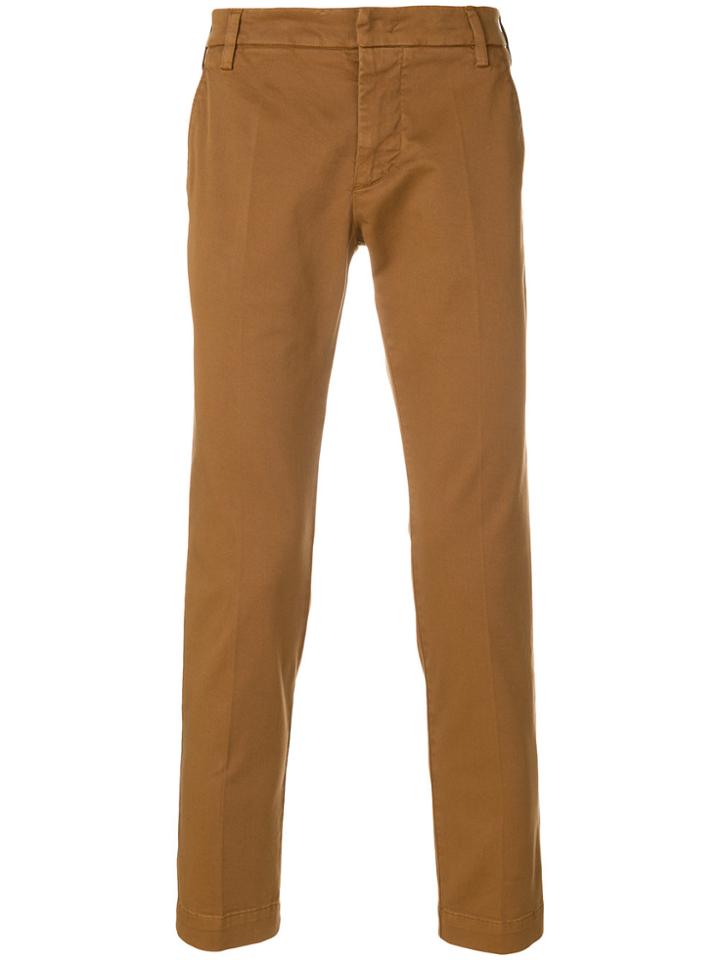 Entre Amis Straight Trousers - Brown