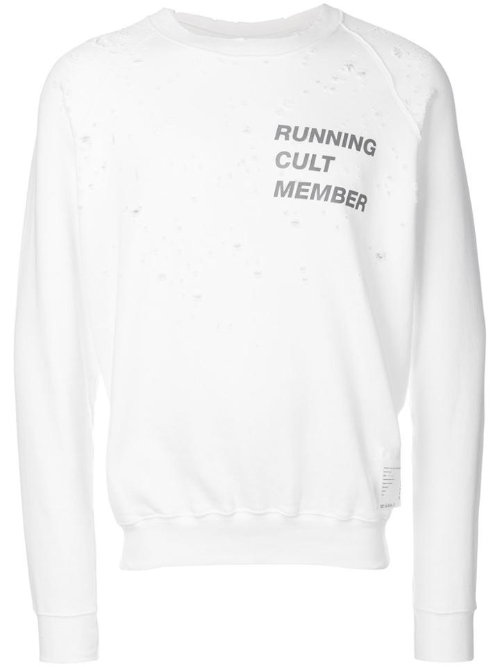 Satisfy Distressed Printed Sweatshirt - White
