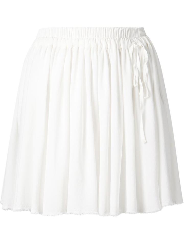Vivienne Westwood Red Label Drawstring Mini Skirt, Women's, Size: 42, White, Silk/acetate