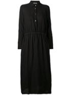 Barena - Button Up Dress - Women - Linen/flax - 42, Black, Linen/flax