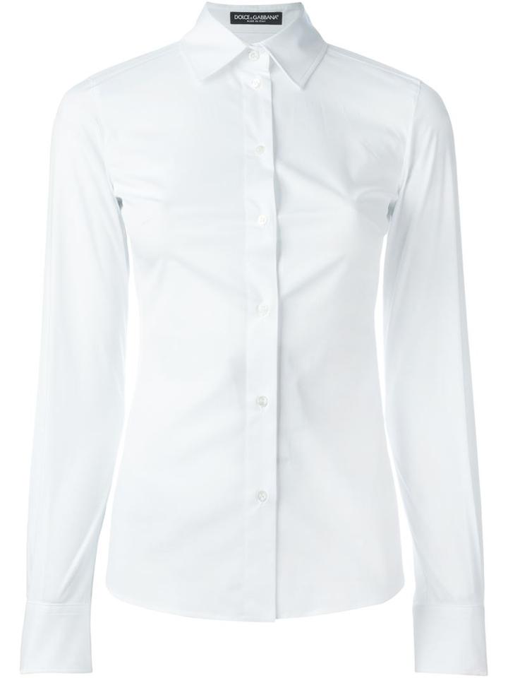 Dolce & Gabbana Classic Shirt, Women's, Size: 38, White, Cotton/spandex/elastane