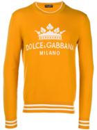 Dolce & Gabbana Logo Intarsia Sweater - Yellow & Orange