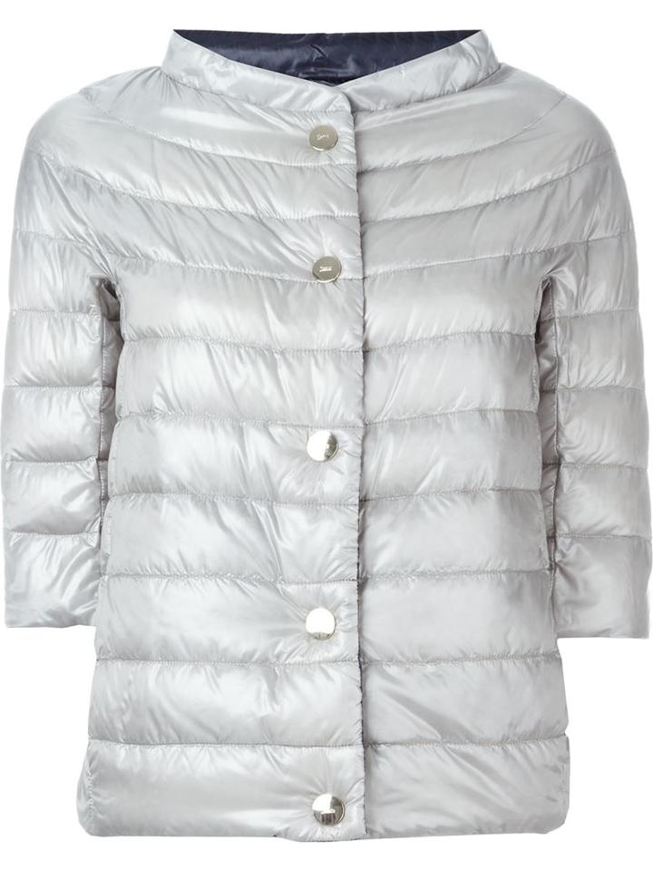 Herno Reversible Puffer Jacket, Women's, Size: 44, Grey, Polyamide/feather Down