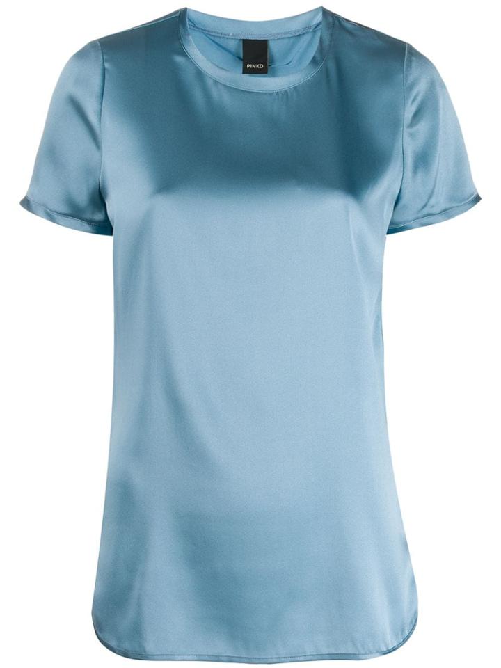 Pinko Satin Stretch T-shirt - Blue
