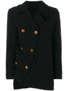 Comme Des Garçons Vintage Asymmetric Short Peacoat - Black