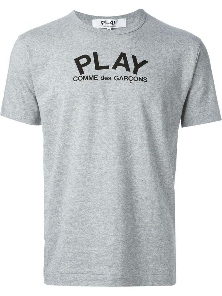 Comme Des Garcons Play Logo Black Heart Printed T-shirt