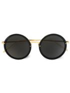 Linda Farrow '239' Sunglasses - Black