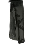 A.f.vandevorst Wrap Skirt, Women's, Size: 38, Green, Silk/spandex/elastane