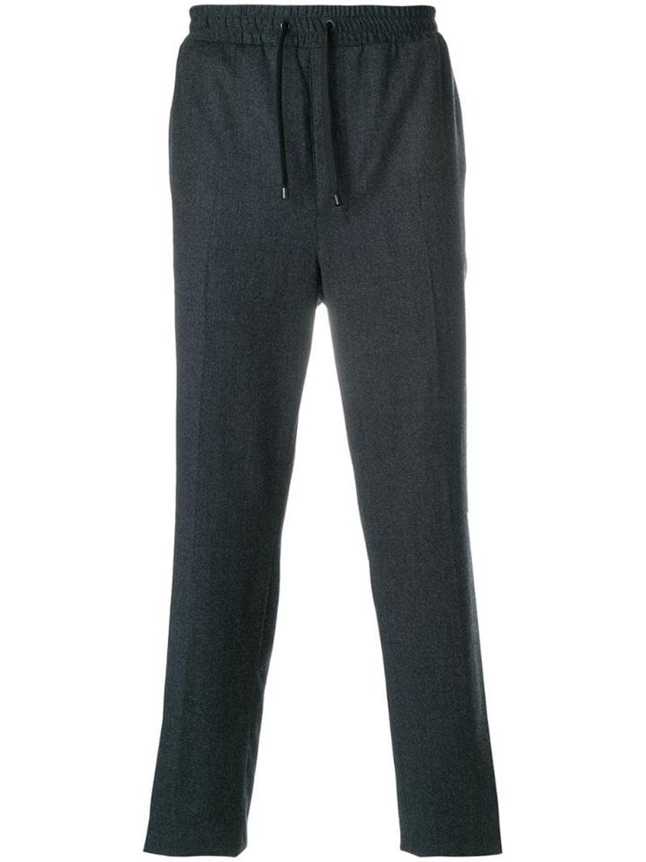 Ami Paris Elasticized Waist Carrot Fit Trousers - Grey