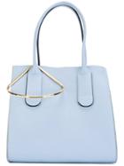 Roksanda - Tote Bag With Gold Tone Detail - Women - Leather - One Size, Women's, Blue, Leather