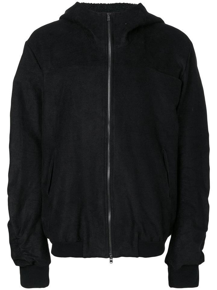 Lost & Found Rooms - Padded Zip Jacket - Men - Cotton/ramie/spandex/elastane/acetate - S, Black, Cotton/ramie/spandex/elastane/acetate