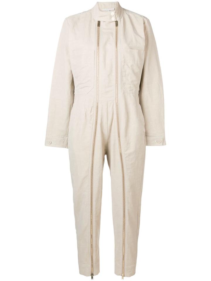 Stella Mccartney Zip-through Jumpsuit - Neutrals