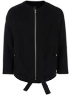 Odeur Cropped Zip Up Jacket, Adult Unisex, Size: Medium, Black, Wool/polyamide/cashmere