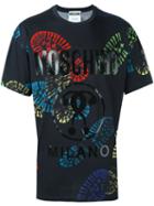 Moschino Boot Print T-shirt, Men's, Size: 44, Blue, Cotton