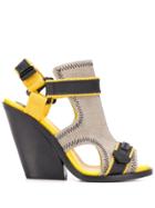 Diesel Wedge Sporty Sandals - Yellow