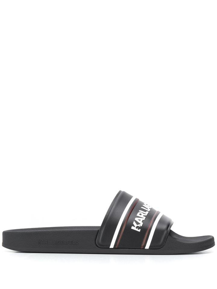 Karl Lagerfeld Kondo Contrast Slides - Black