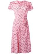 P.a.r.o.s.h. Star Print Wrap Dress, Women's, Size: Medium, Pink/purple, Silk/spandex/elastane