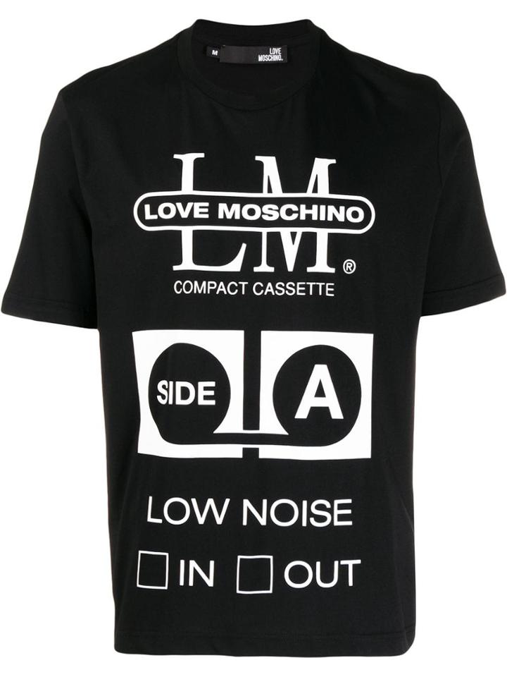 Love Moschino Cassette Print T-shirt - Black
