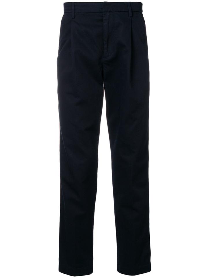 Closed Side Stripe Regular-fit Trousers - Blue