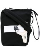 Rick Owens Drkshdw - Patch Detailed Shoulder Bag - Men - Cotton - One Size, Black, Cotton