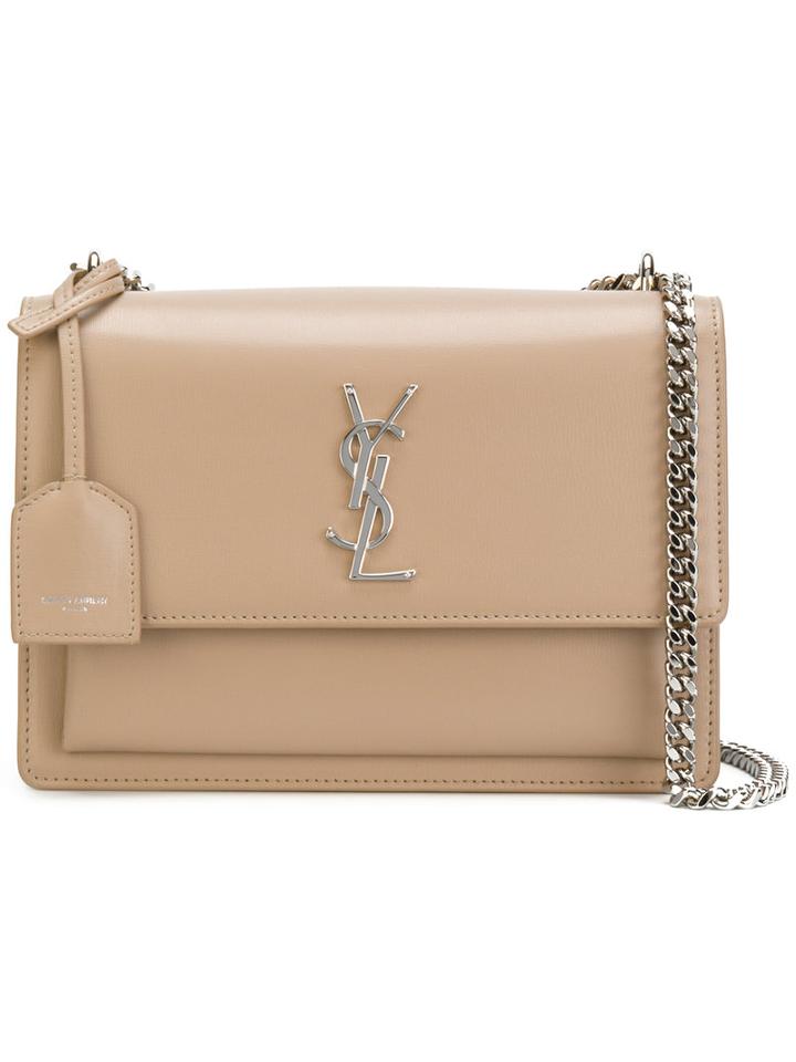 Saint Laurent - Monogramme Sunset Shoulder Bag - Women - Leather - One Size, Nude/neutrals, Leather