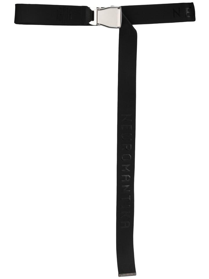 Julius Metal Buckle Long Belt - Black