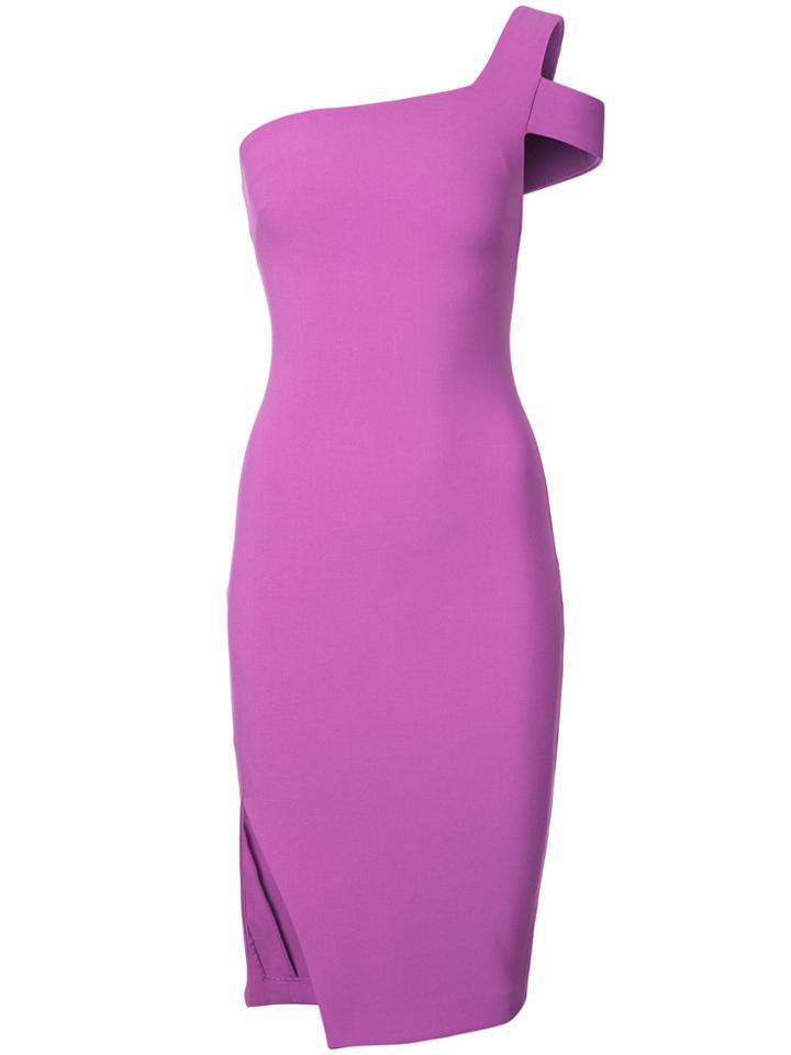 Likely Cut Out One Shoulder Bodycon Dress - Pink & Purple