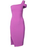 Likely Cut Out One Shoulder Bodycon Dress - Pink & Purple