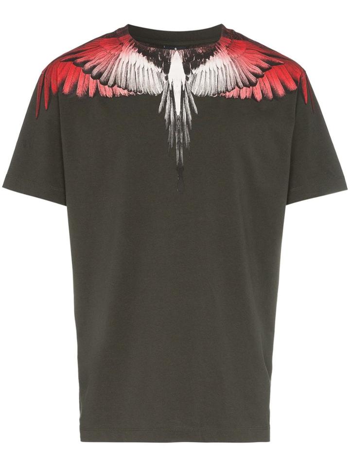 Marcelo Burlon County Of Milan Wings Print T-shirt - Green
