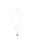 Kasun London Onyx Heart Necklace - Silver